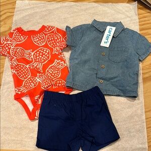Carter's Red and Blue Kids Matching Set